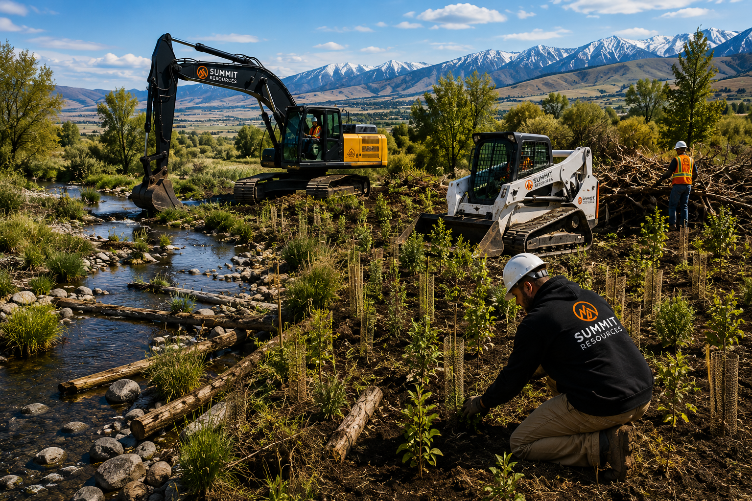 Environmental habitat restoration and wetland creation