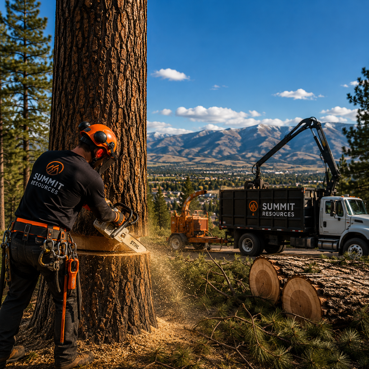 Professional tree removal by Summit Resources
